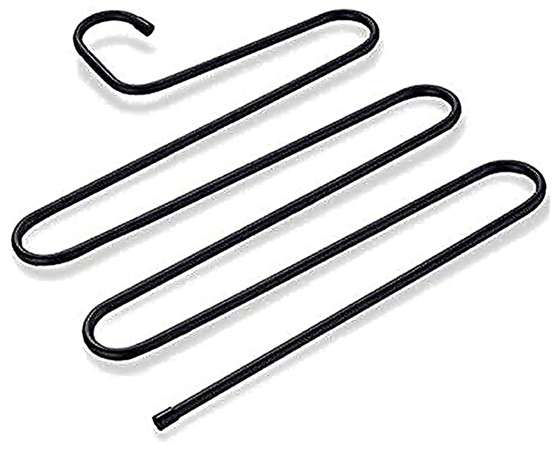 5 Layers Trousers Hanger Pants Clothes Holder Rack S Shape Multi-Purpose For Tie Organizer Storage Hanger, One Size