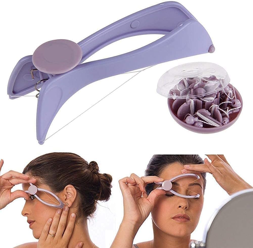ALMEKAQUZ Threading Machine For Women, Eyebrow Face And Body Hair Threading And Removal System Kit Tweezers For Eyebrows, Threading Tool, Threading Machine For Women Epilators