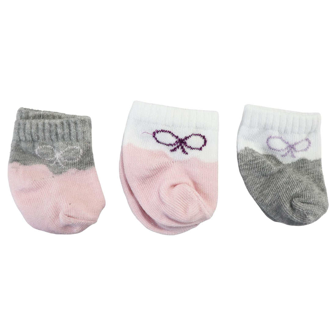 White Flower Girls Set Of 3 Pieces Socks Socks