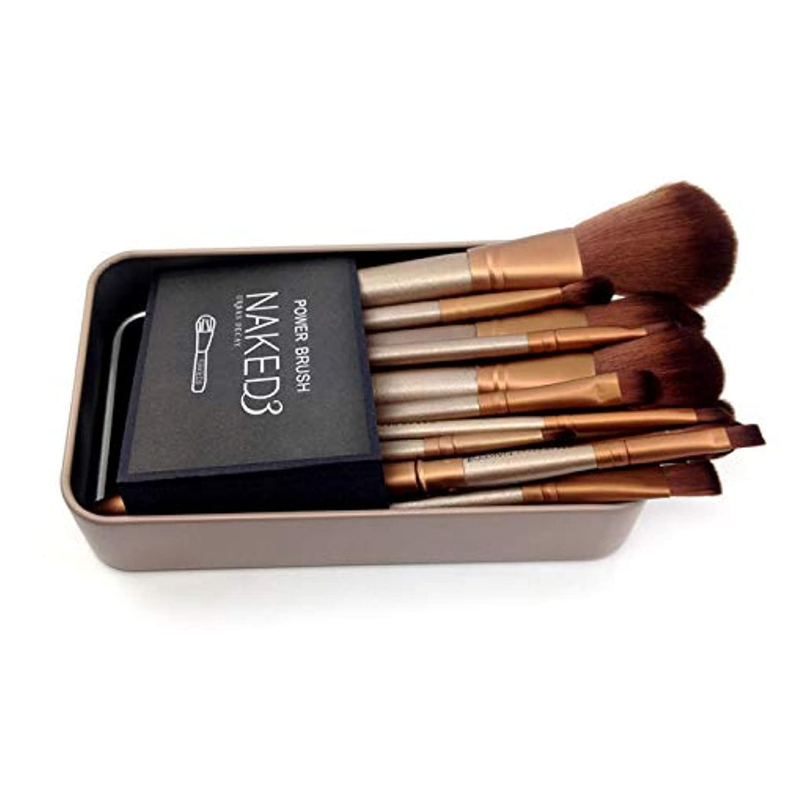 12 pcs NAKED 3 Makeup Goat Hair Brushes Set Kit