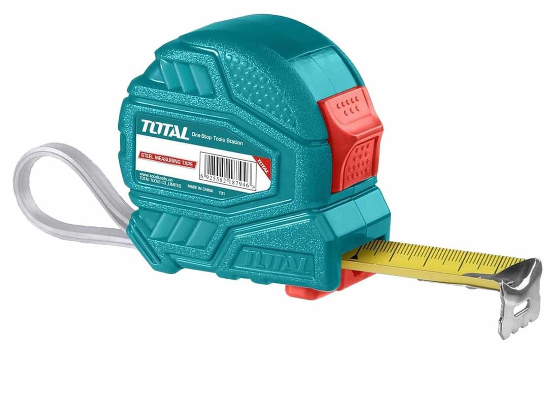 Total TMT126381 Steel Measuring Tape, 8 m x 25 mm Size