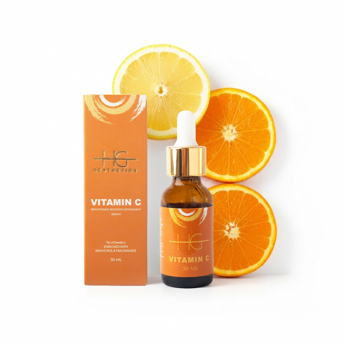 7% Vitamin C Brightening Booster Serum, Hydrating & Revitalizing Face Serum with Hyaluronic Acid, Helps Improve Skin Tone, Texture & Radiance