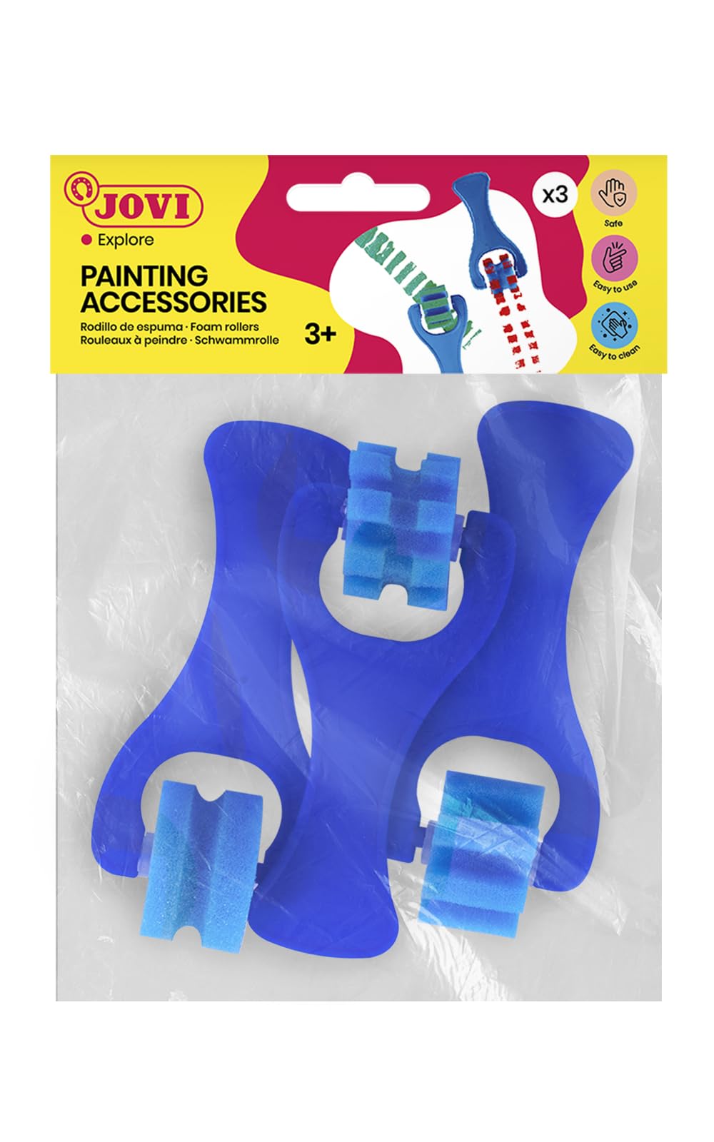 Jovi - bag colgable, 3 rollers small foam, shapes, various (812)