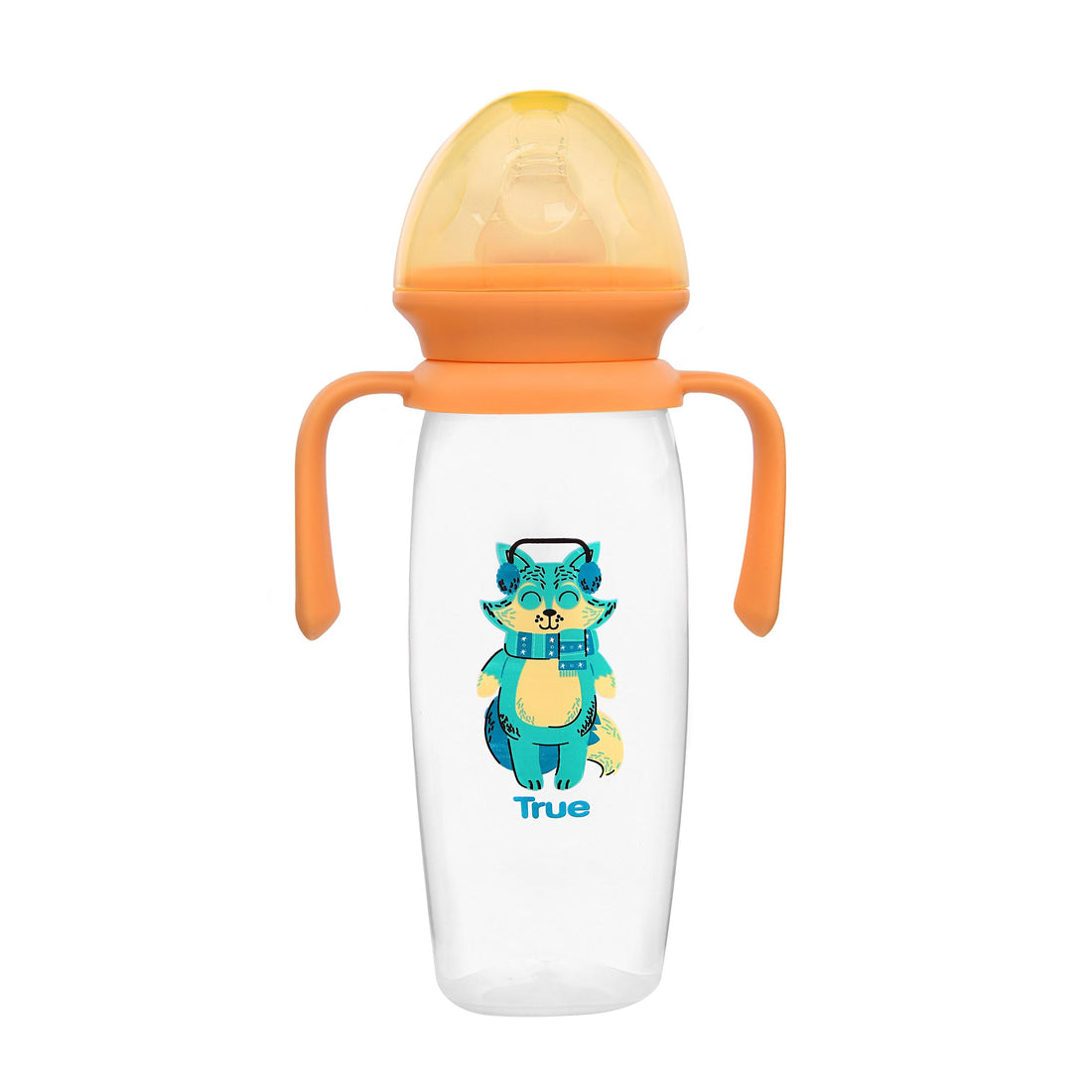 True Gold Standard bottle with handles 270ml with silicon teat 3+m