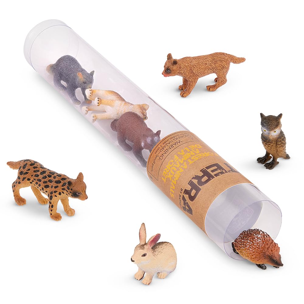 Terra Forest Animals Figure 8-Pieces Set, 4-9 cm Size