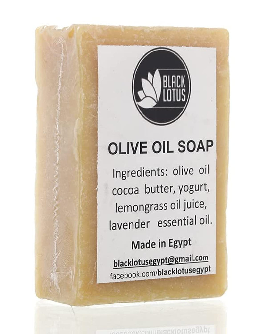Black Lotus Olive Oil Soap Bar with Yogurt & Lemongrass for Dry Skin