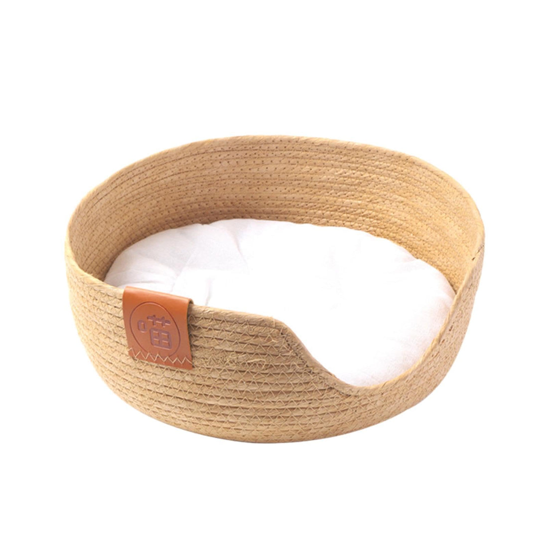 MagiDeal Cat Bed, Sleeping Nest Basket for Small Dogs, Cute Sleeping Nest Basket, Scratching Hug, Round Pet Crib, M