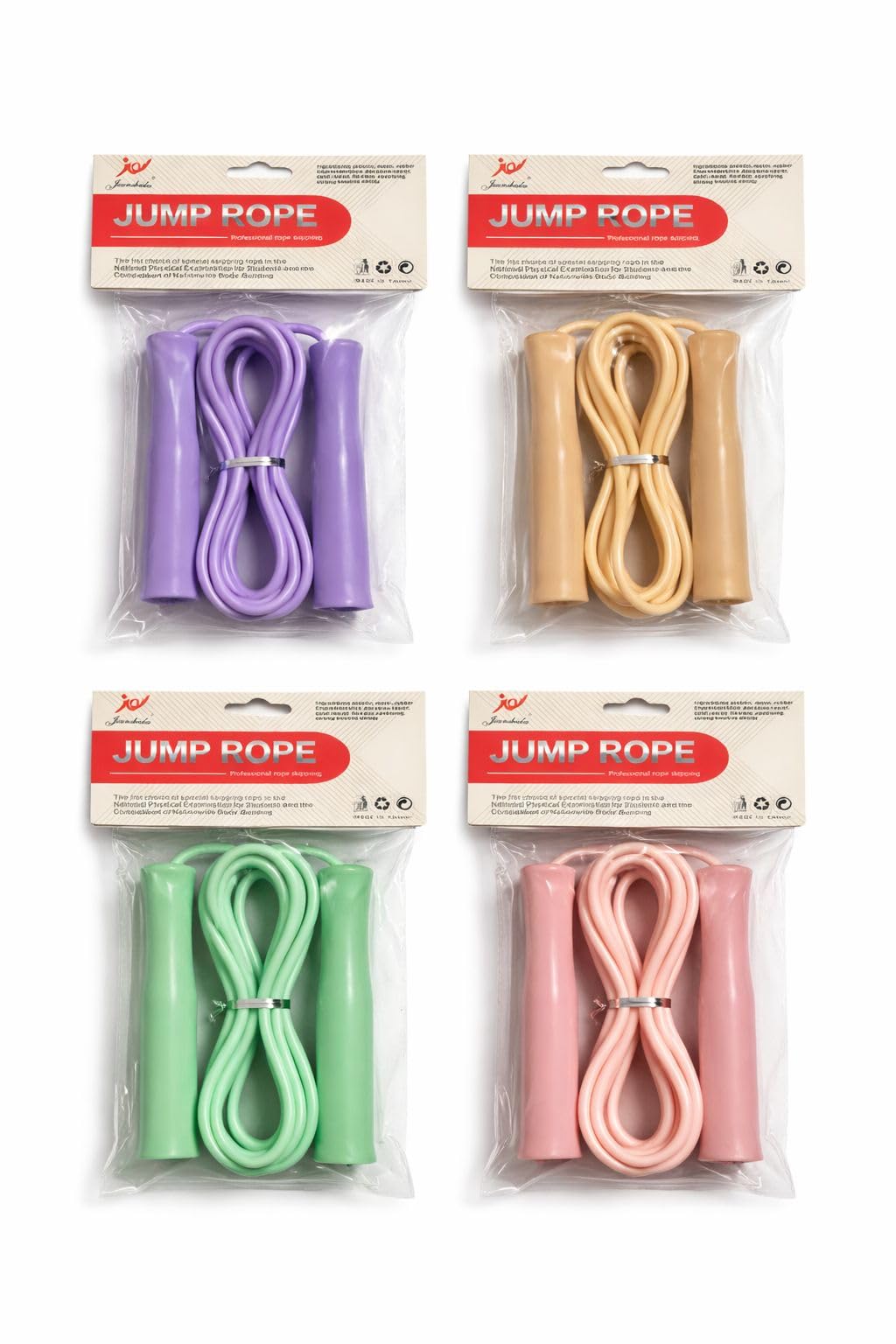 Lightweight Jump Rope for Fitness & Workout - Adjustable Jump Ropes with Plastic Handles - Tangle-Free for Crossfit, Gym, Cardio Workout, Endurance
