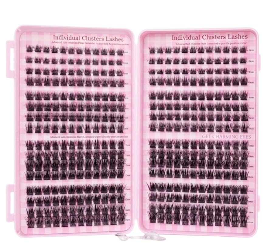 LAHES 660PCS - Extensions Individual Lash Volume 6D mink - FREE EYELASHES - Natural Eyelashes -ONE BY ONE (T50-MIX)