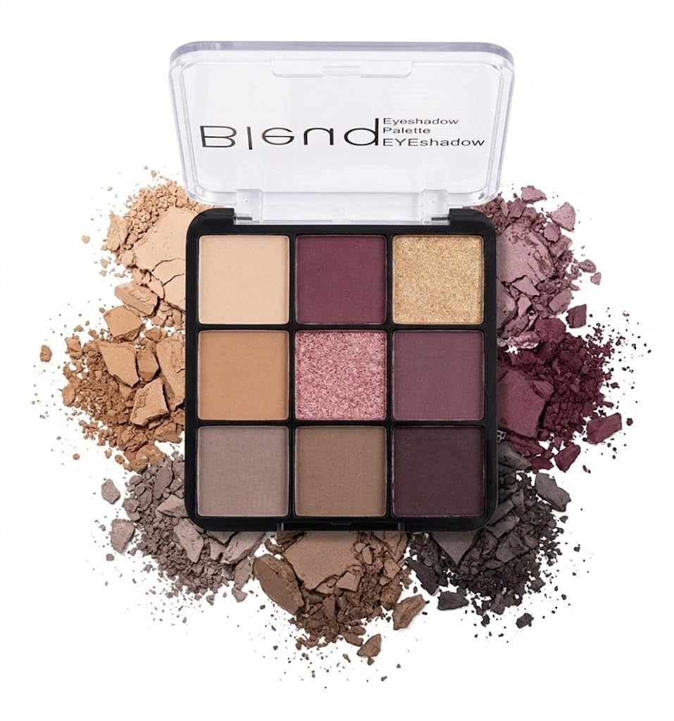 EYESHADOW Colors Colorful Eyeshadow Palette Makeup Nude Matte Shimmer Eye Shadow Powder Palette,Naturing-Looking Long Lasting Waterproof (9COLOR)