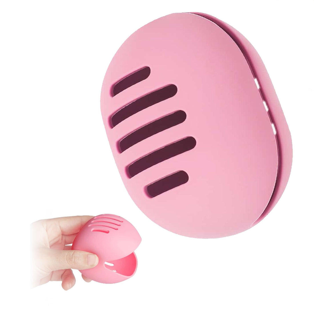 THE PACK | Silicone Beauty Blender Case, Makeup Sponge Holder with Ventilation Holes, Travel Storage Container (PINK)