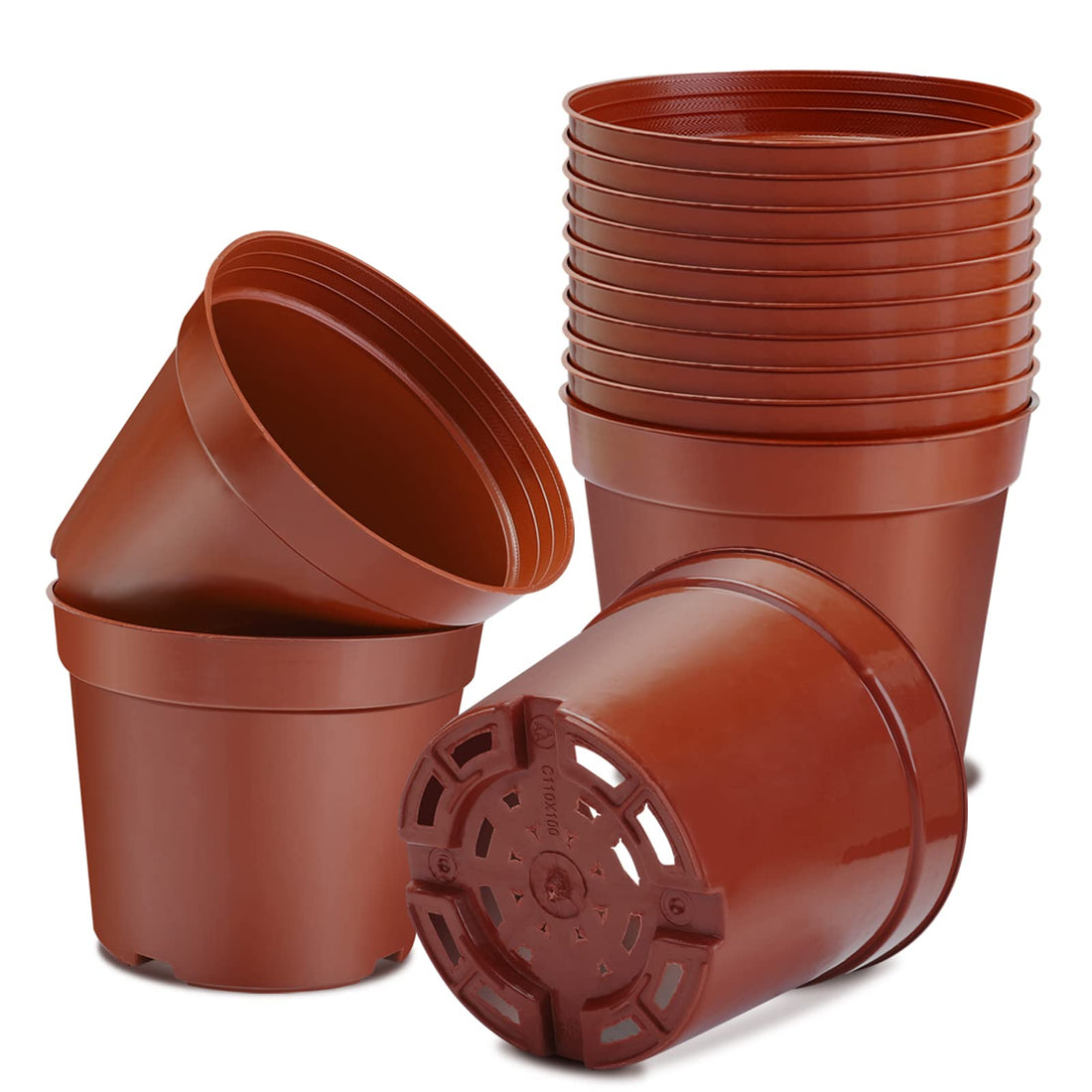 Pots for Seed Starting/Cuttings, 13.6cm 10pcs Plastic Plant Nursery Pots,Seed Starting Pot Flower Plant Container for Fruit, Vegetable, Plant, Succulents, Seedlings, Cuttings, Transplanting