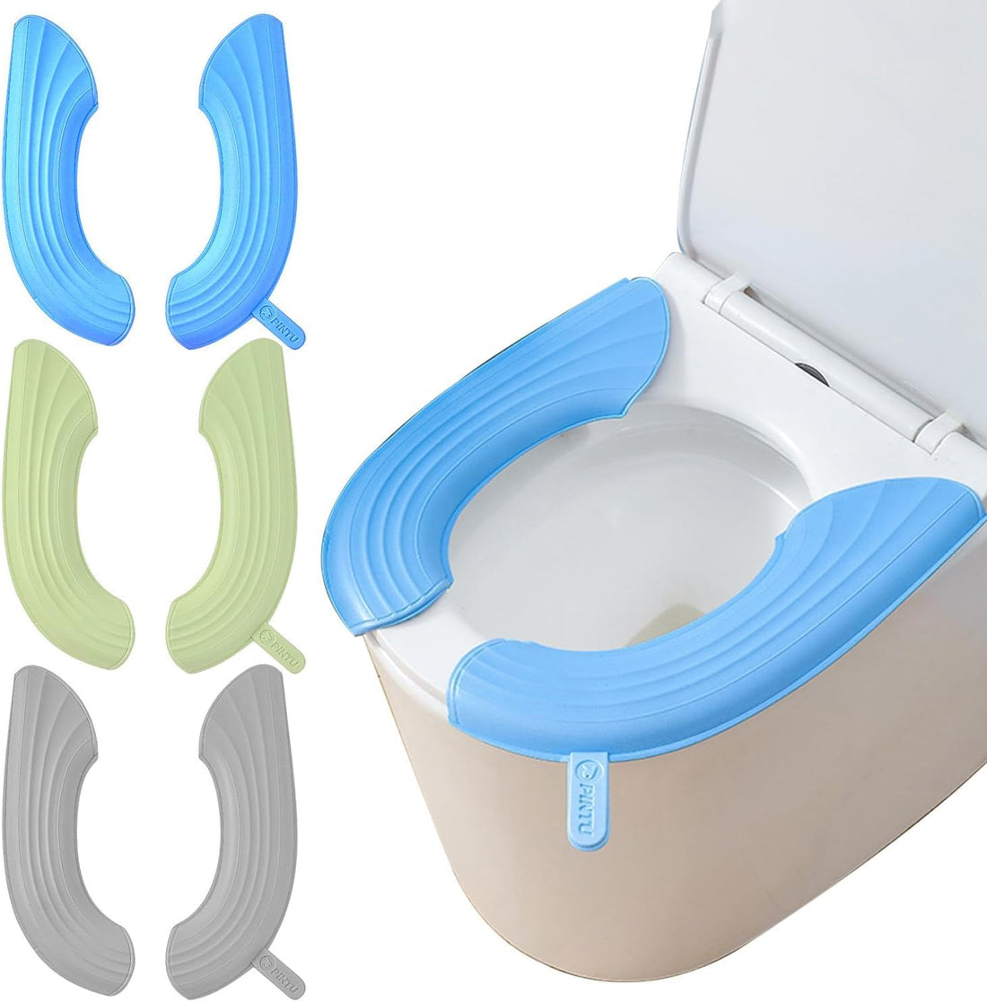Toilet Cover Protector Soft Cotton Waterproof Washable Reusable Stable Non-Slip Toilet Cover Protector for Home Travel Bathroom Protector