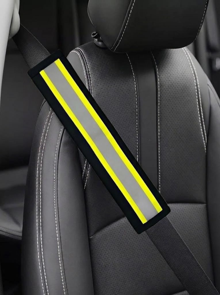 Car Seat Belt Protector Cover Universal 2 Pieces (Yellow)