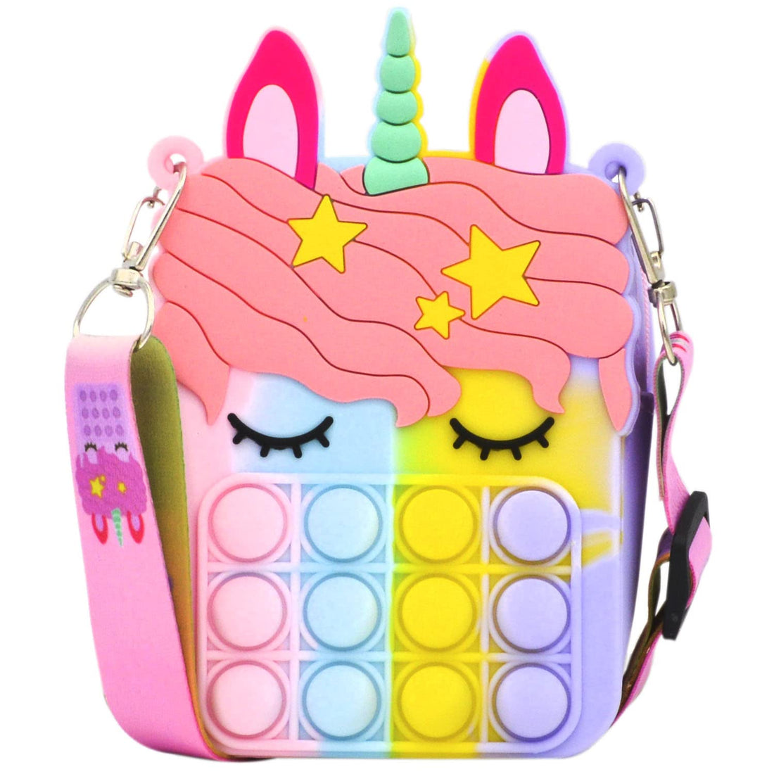 Push Bubble Purse Pop It Fidget Toy Shoulder Bag (Pastel)