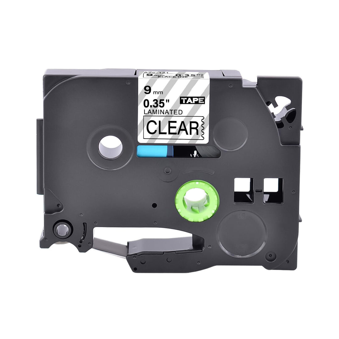 9mm 0.35 Laminated Clear Label Tape Replacement for Brother TZe-121 TZe Tape 3/8 inch Black on Clear Tape for Ptouch Label Maker PT-D400 PT-D600 PT-D210 PT-H110 PT-H100 PTD-220,