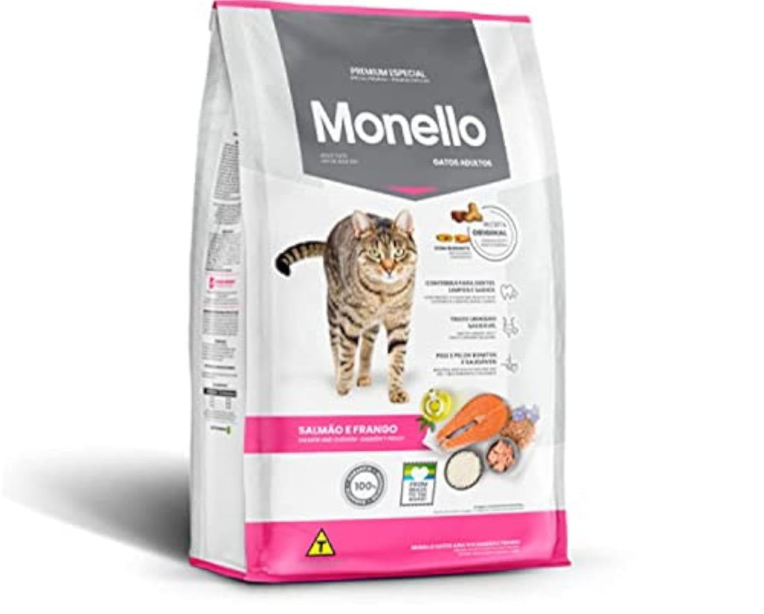 MONELLO CAT FOOD SALMON,TUNA AND CHICKEN 1KG, multicolour