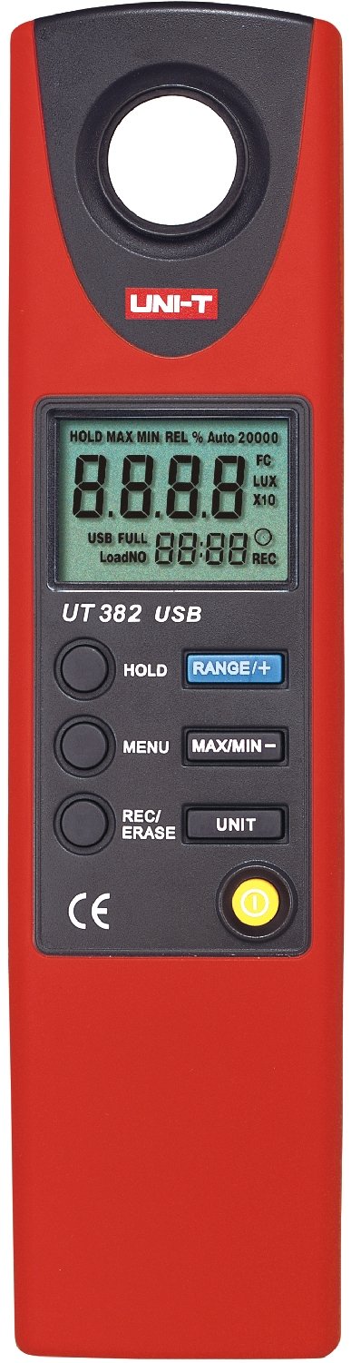 UNI-T UT382 Light Meter with USB Cable Software and Carry Bag