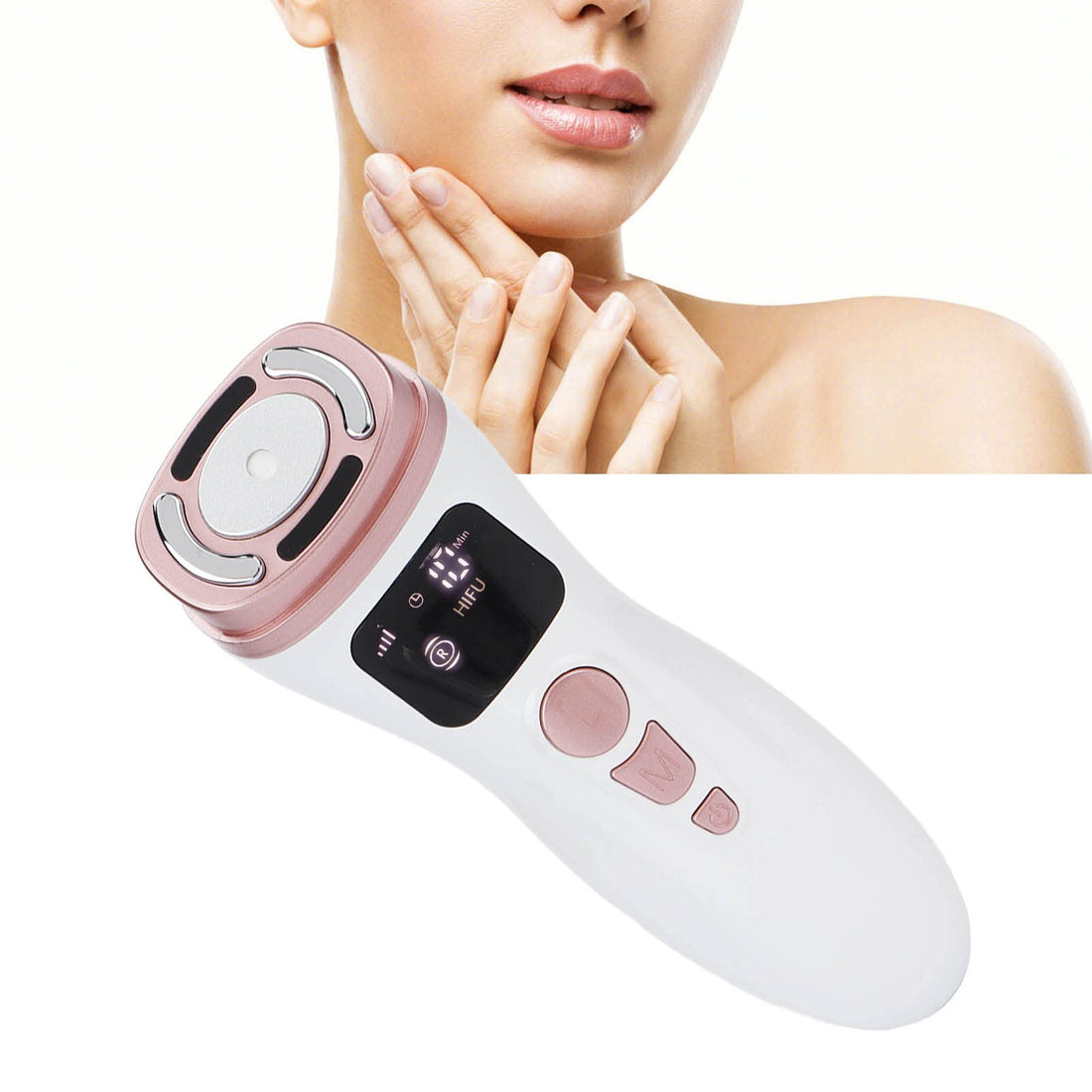 HIFU Mini Face Machine, 5 Speeds 3 Skin Rejuvenation Modes, Skin Beauty Device for Women, Chin, Eyes, Helps Reduce Wrinkles, (EU Plug)