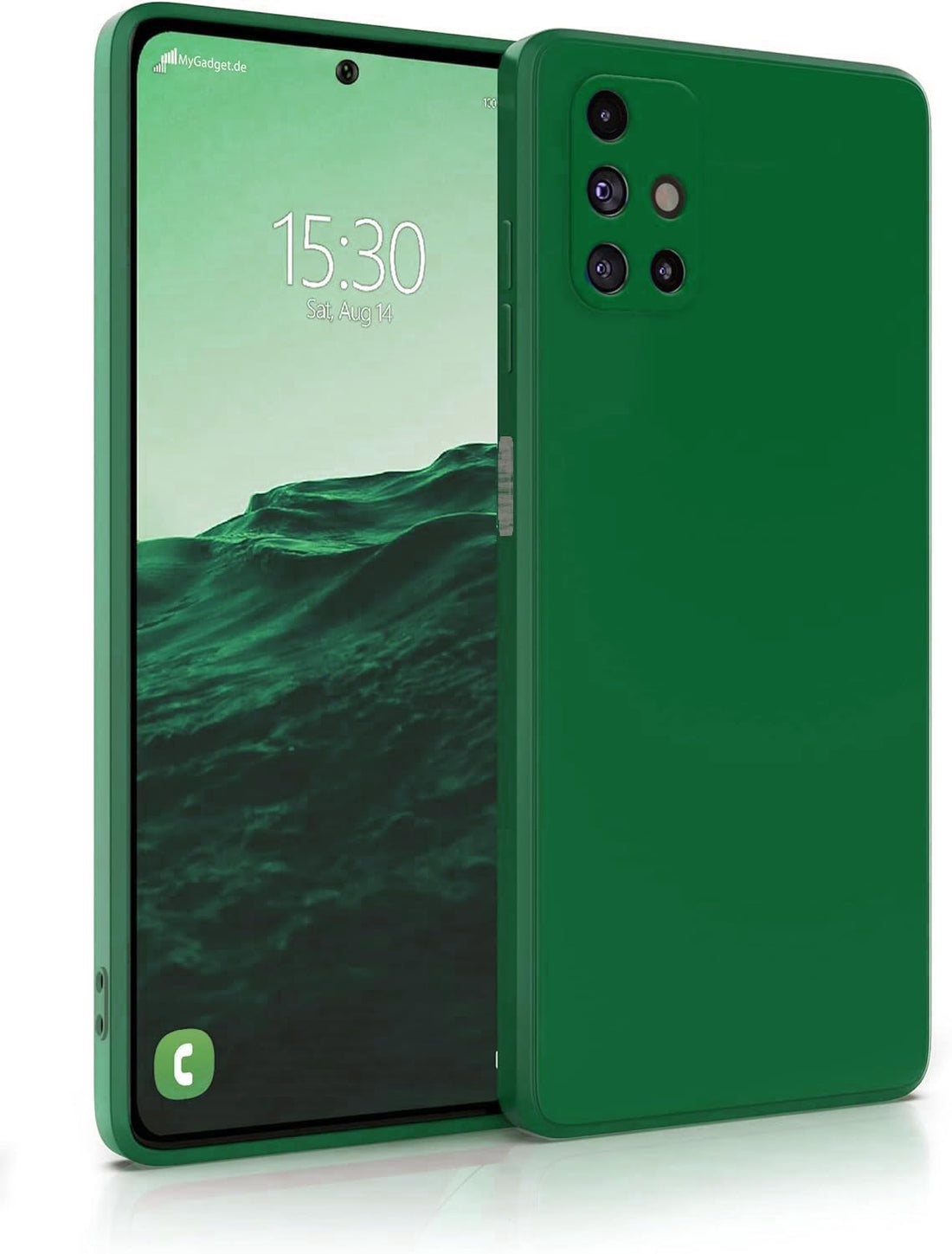 Liquid Silicone Case Padded Inside with Camera Protection for Samsung Galaxy A71 (Olive)