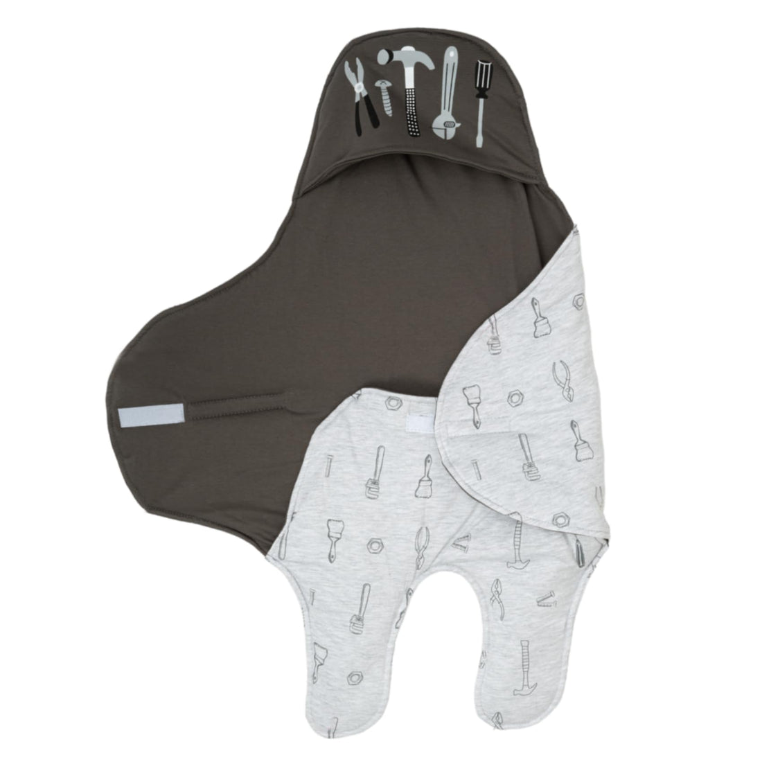 Jockey M M Cotton Baby Port Printed Tools For Boys-Brown&Grey