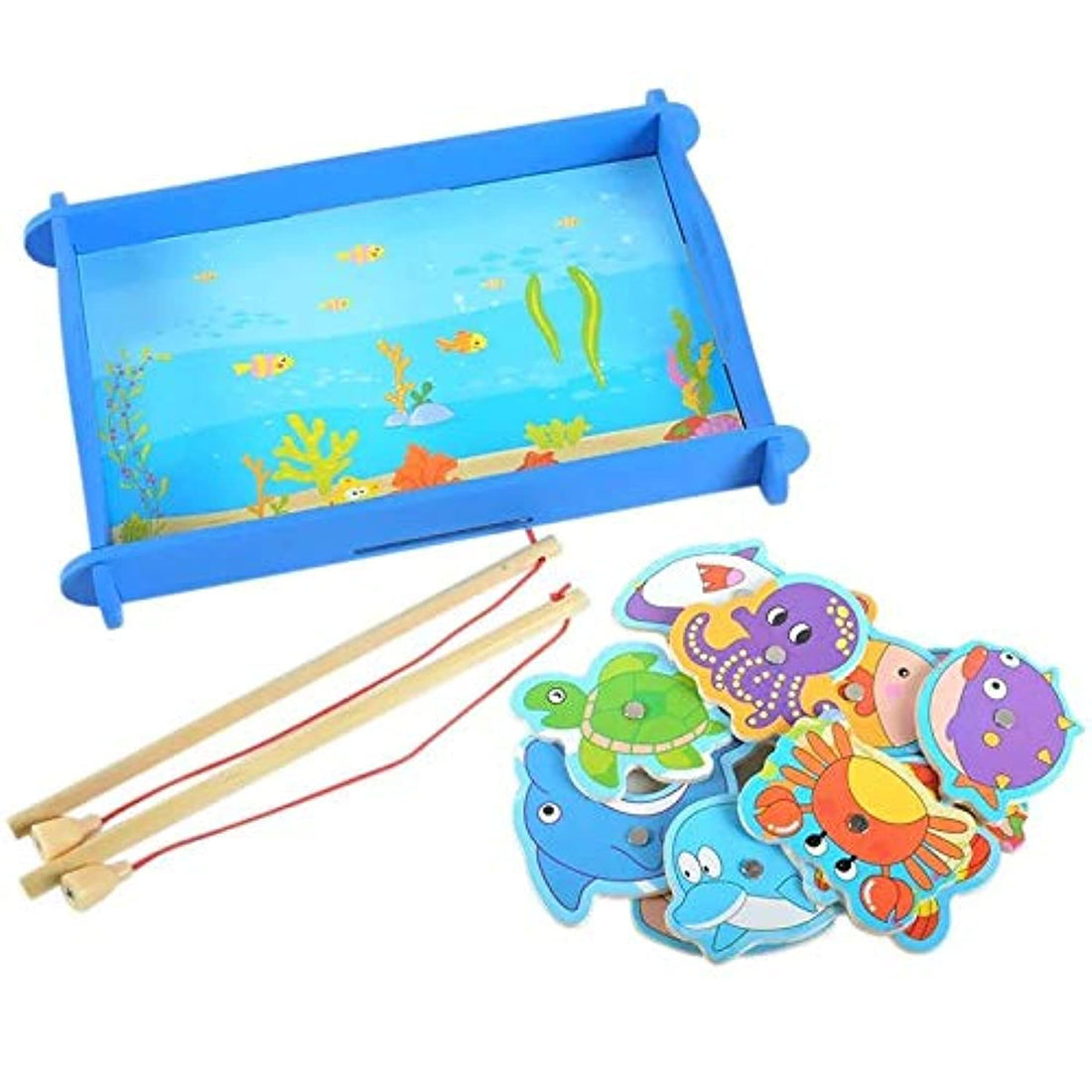 Educational Wooden Fishing Game to increase Concentration and Movement of Hands