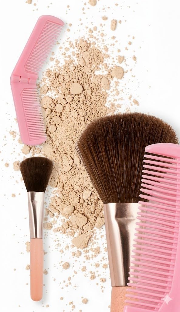 Wide Tooth Comb and blusher Brush -for Best Styling and Professional Hair Care-SET 2PCS