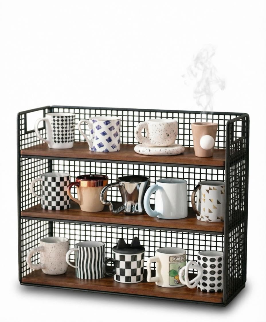 Display Stand - A multi-purpose metal organizer suitable for kitchen or reception spaces to organize your kitchen or reception. The stand is professionally designed from strong, rust-resistant metal t