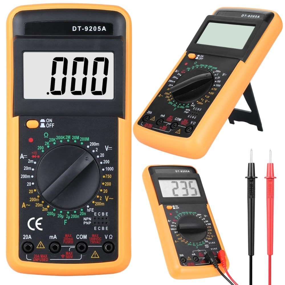 Generic Digital multimeter current meter dt9205a lcd