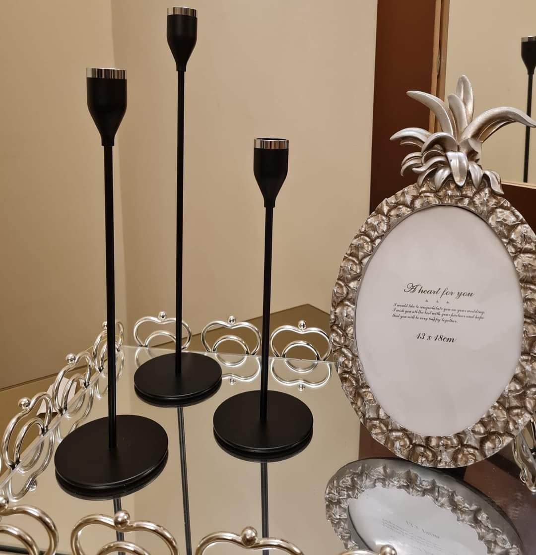 Metal Candle Holder 3 Pieces For Home Decoration From Flamingo - طقم شمعدان معدن 3 قطع