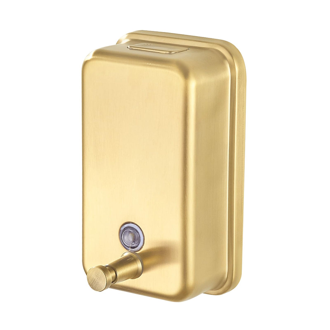 FVITA Commercial Soap Dispenser Wall Mounted 40 oz Wall Mount Soap Dispenser Brushed Gold Stainless Steel