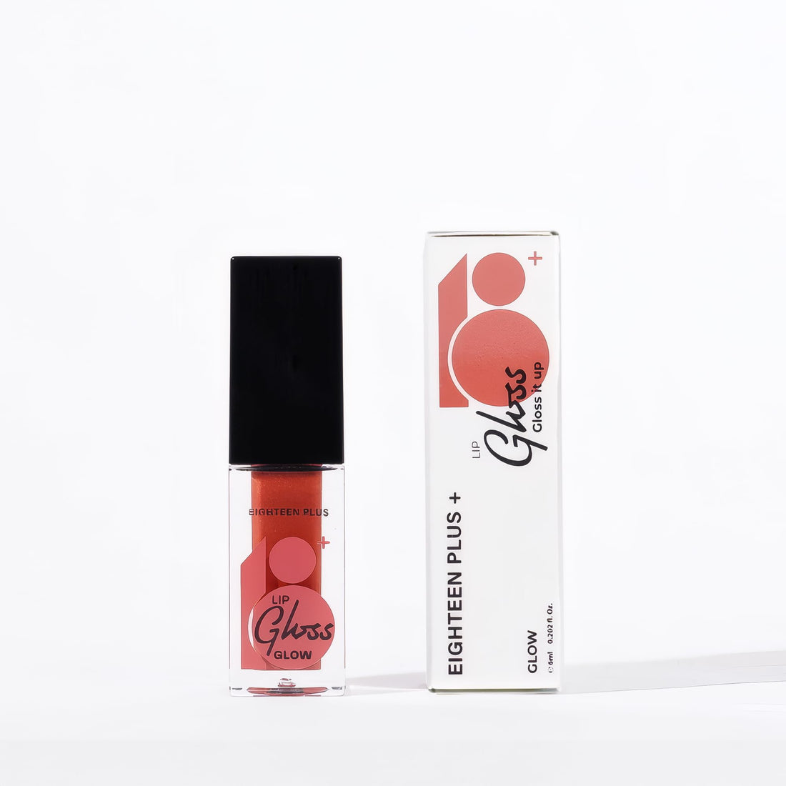 Lip Gloss Glow, 6ml, with Hyaluronic Acid, Lightweight Non-Sticky Moisturising Formula