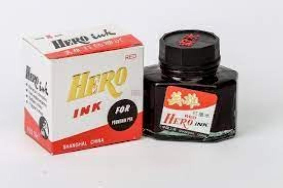 Hero Blue Ink Washable For Fountain Pens - Red