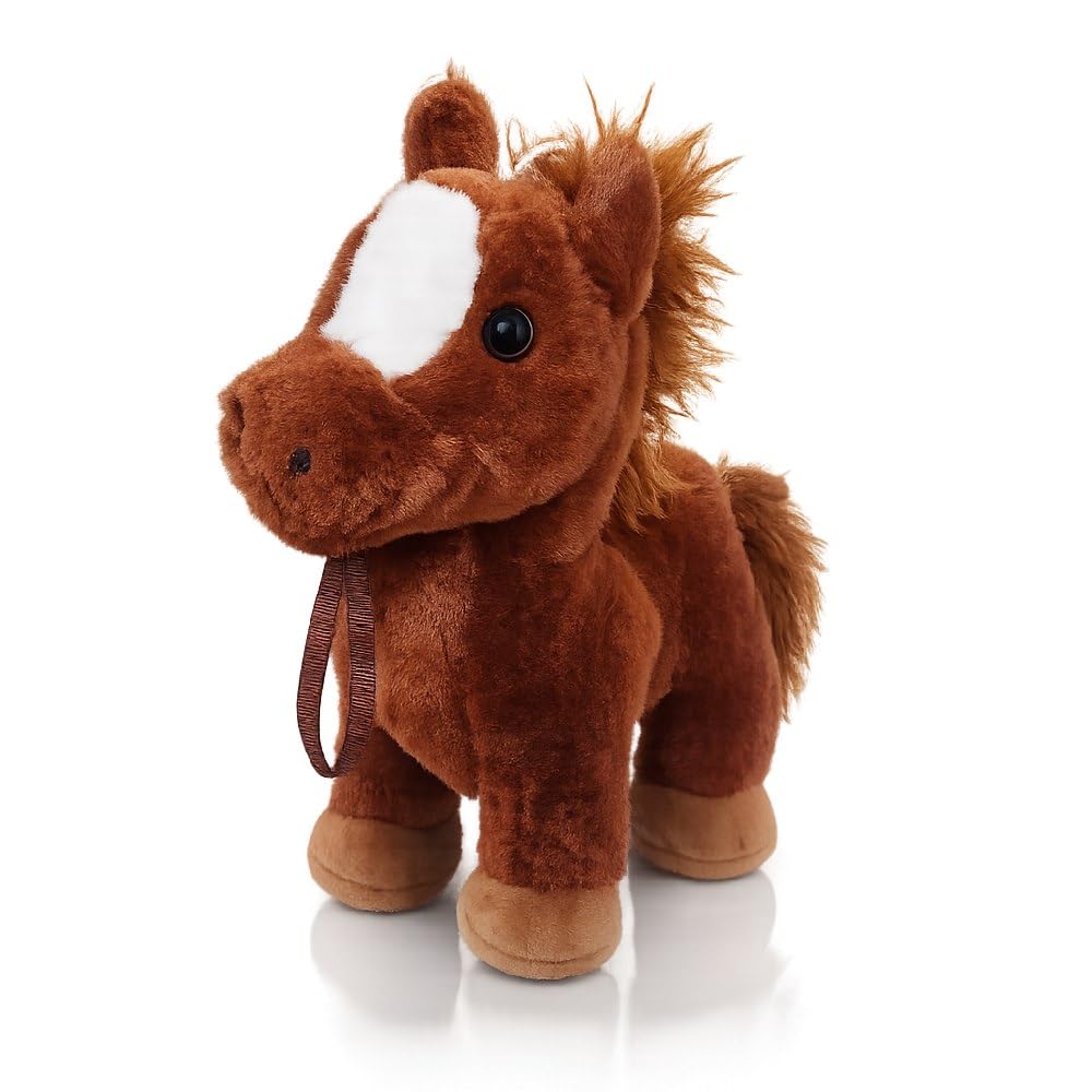 Plush Figure - Premium Quality Soft Plush Realistic Details for Decoration and Gift (Dark Brown Horse)