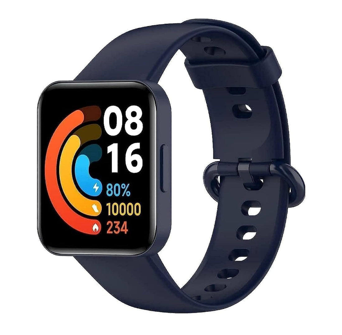 Generic Replacement Silicon Strap for Compatible with Redmi, Xiaomi Poco, Mi Watch 2 (Blue)