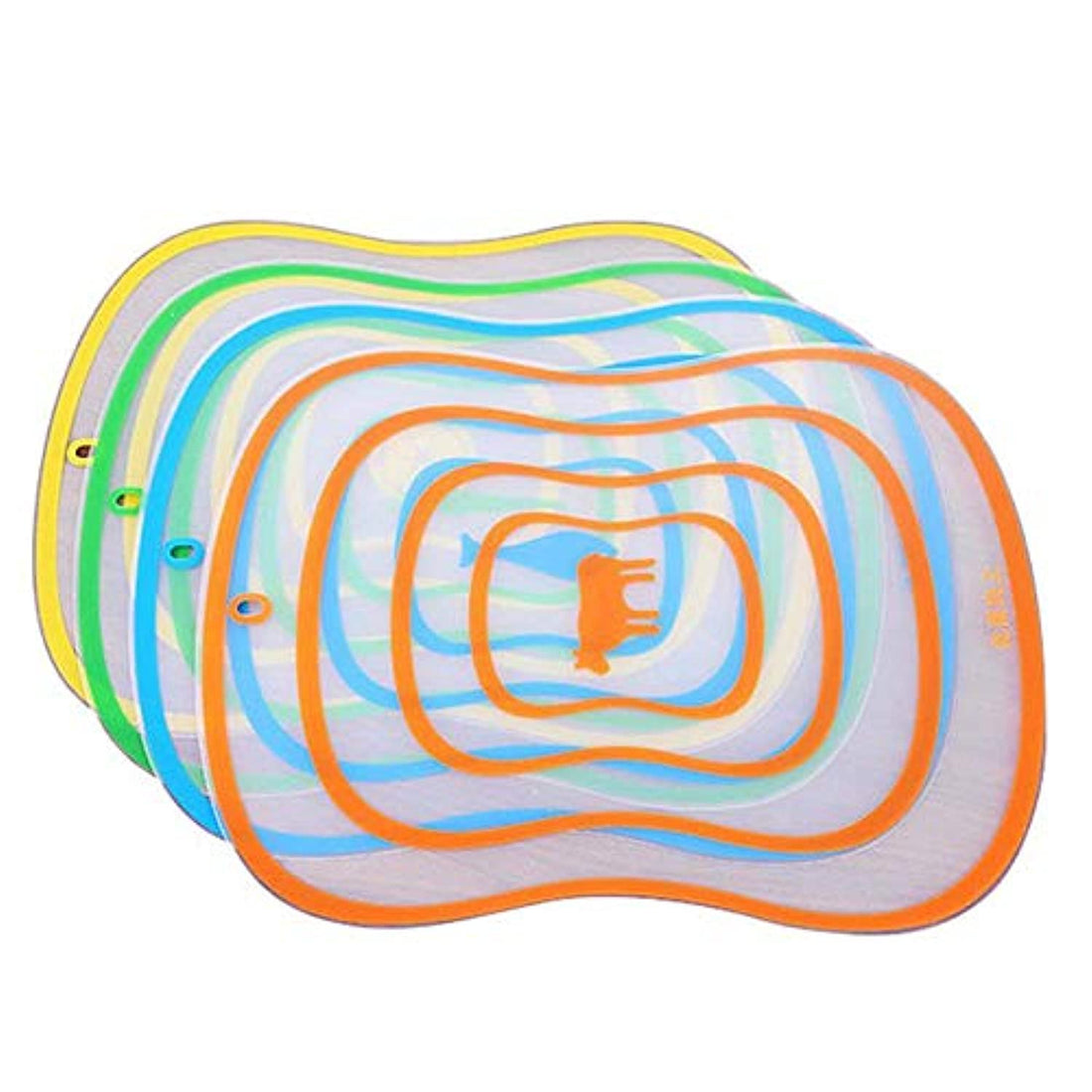 4PCS Kitchen Chopping Blocks Tool Flexible Transparent Cutting Board Kitchen PP Cutting Boards Classification Chopping Board