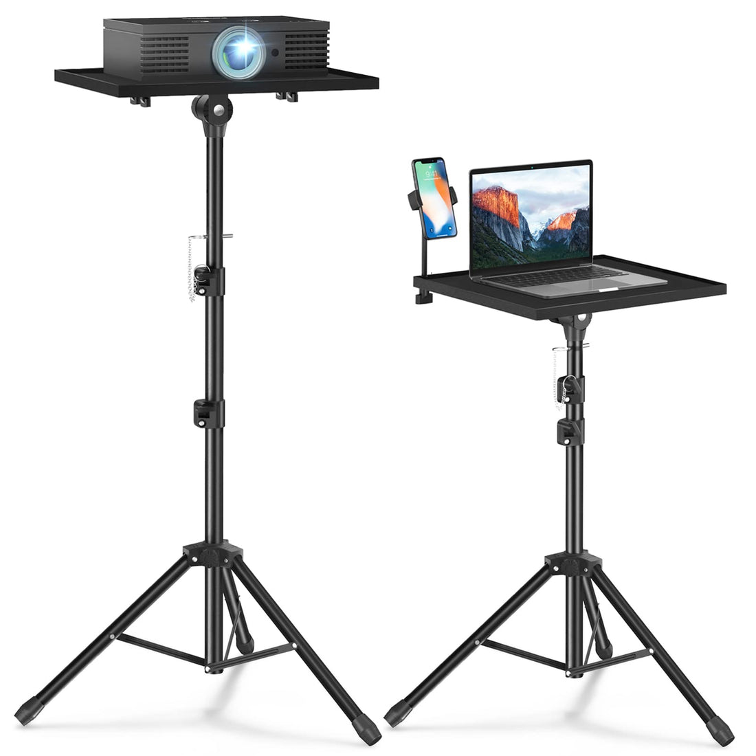 Facilife Projector Stand Tripod,Laptop Floor Stand Adjustable Height 22 to 47 Inches, Projector Tripod Stand, Laptop Tripod Stand, Projector Stand for Outdoor Movies