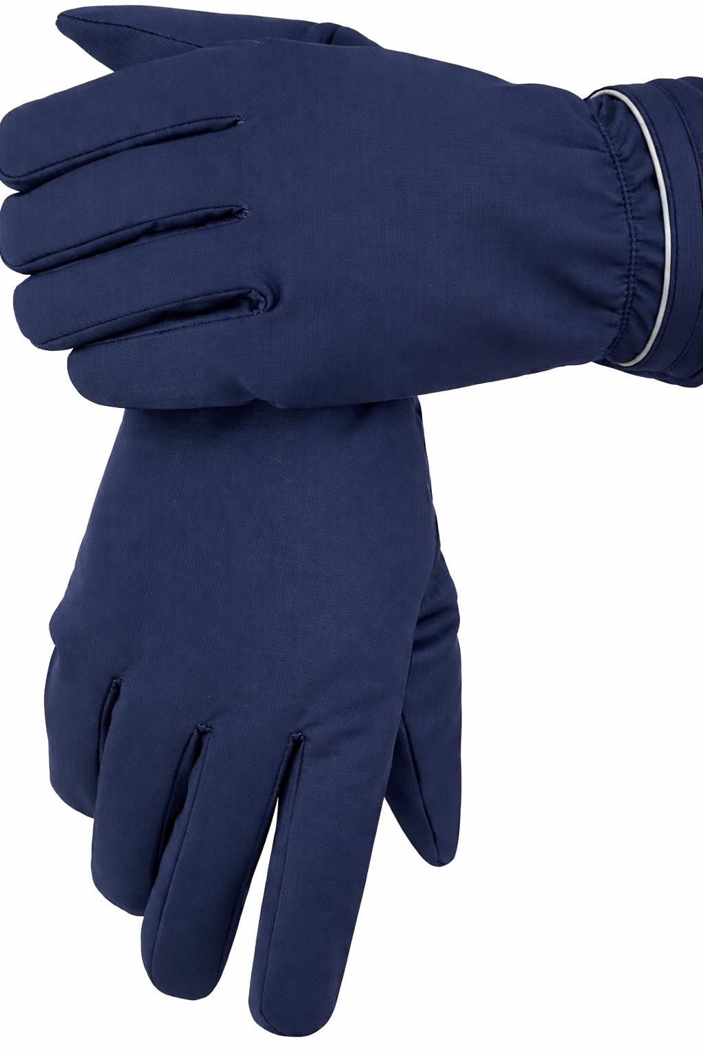Winter Waterproof Gloves for Women Men Touch Screen Warm Padded Running Driving Gloves for Cold Weather Dark Blue