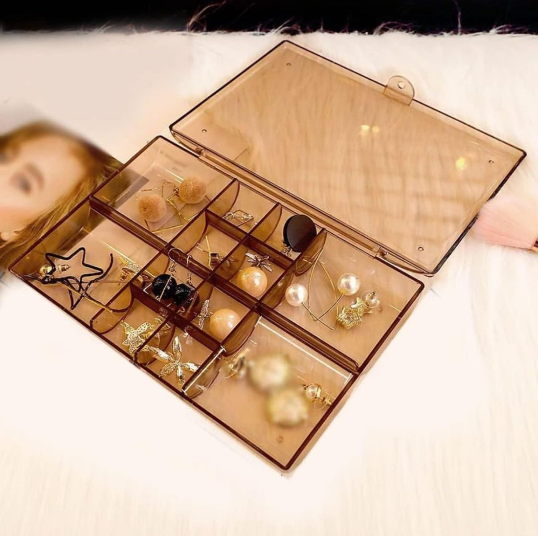Acrylic Organizer With Cover For Accessories