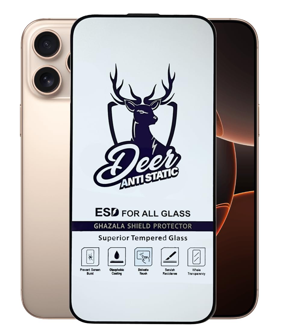 Deer Front Screen Protector for iPhone 16 Series, 9H Tempered Glass, with Sound Filter (Iphone 16 Pro)