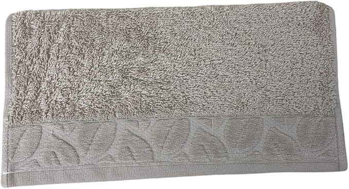 Burak Tekstil Soft Linen Luxury 1 Piece, Bath Towels (30 x 30 cm), 100% Cotton Towels (Silver, 30 * 30 CM)
