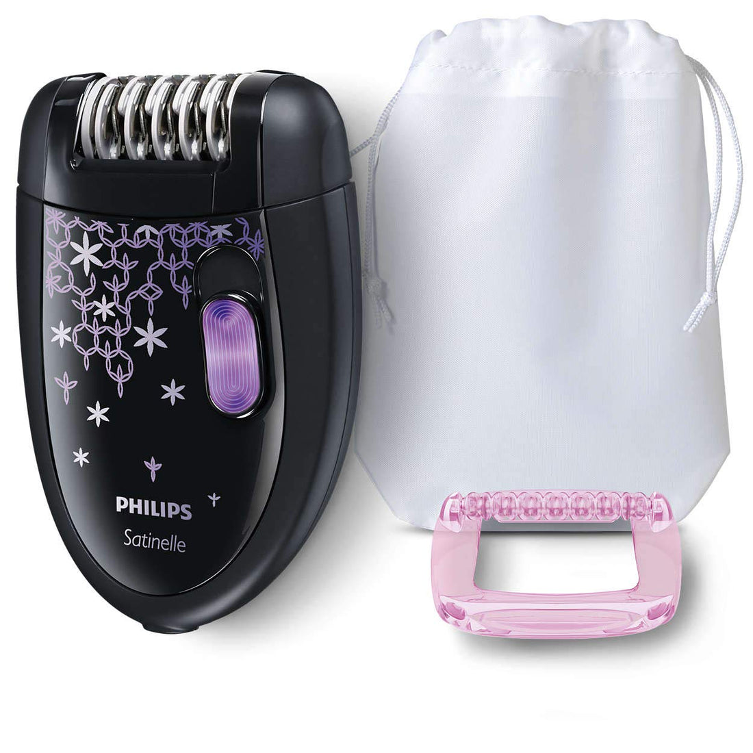 Philips hp6422 satinelle essential compact epilator for legs, 2 accessories, corded epilator, ergonomic handle