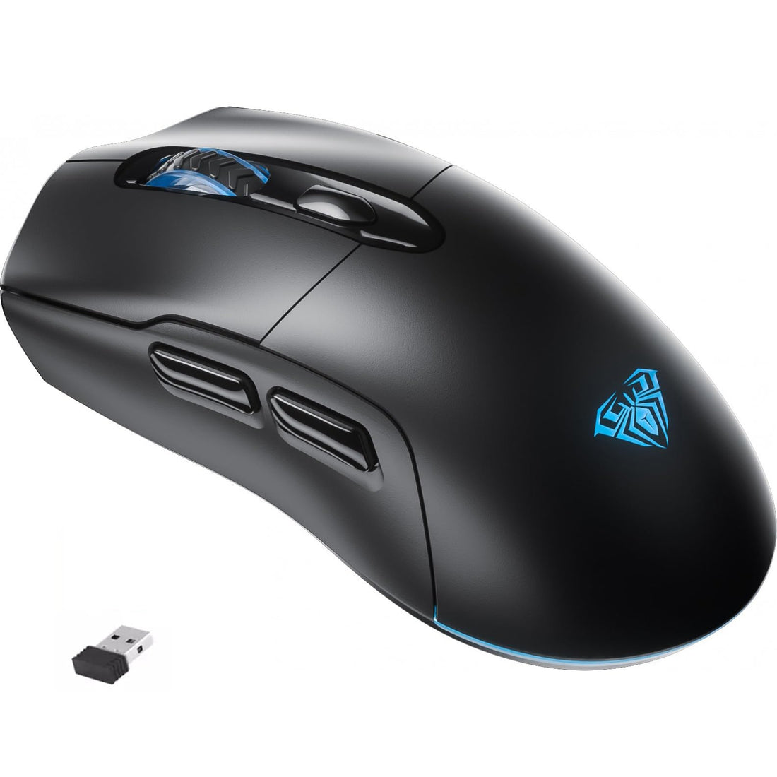 AULA SC525 Wireless,Bluetooth RGB Gaming Mouse - Optical Sensor 4,600 DPI With Gripe Tape - Ergonomic Computer Mouse for Laptop/PC/Mac/Tablet