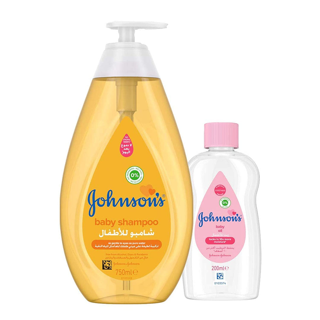 Johnson's Baby Shampoo and Oil - 750ml, 200ml