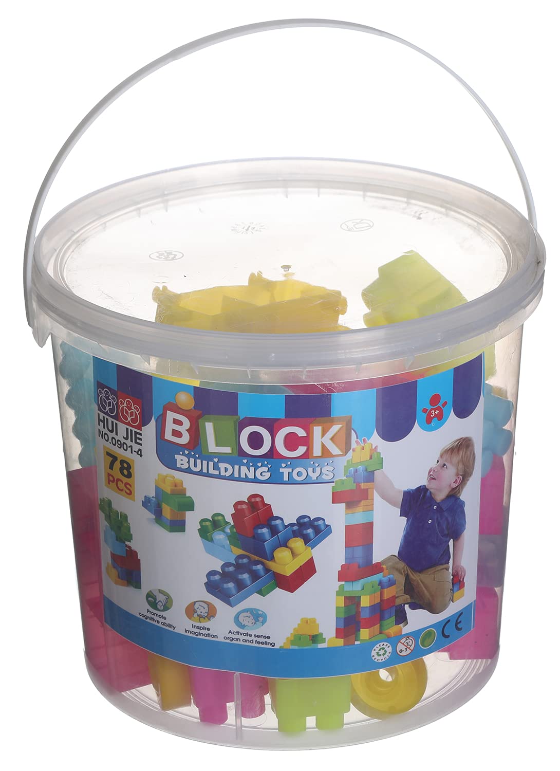 Building Block Bucket 0901-4, 375 g - 78 Pieces