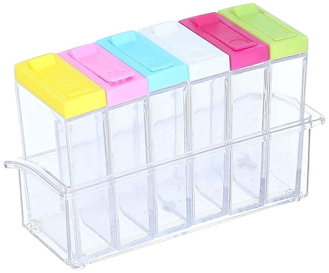 Acrylic Spice Jars with Lids (Set of 6)