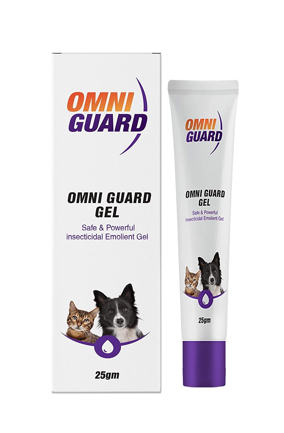 Omni Guard gel for protecting dogs and cats against fleas and ticks 25 gm