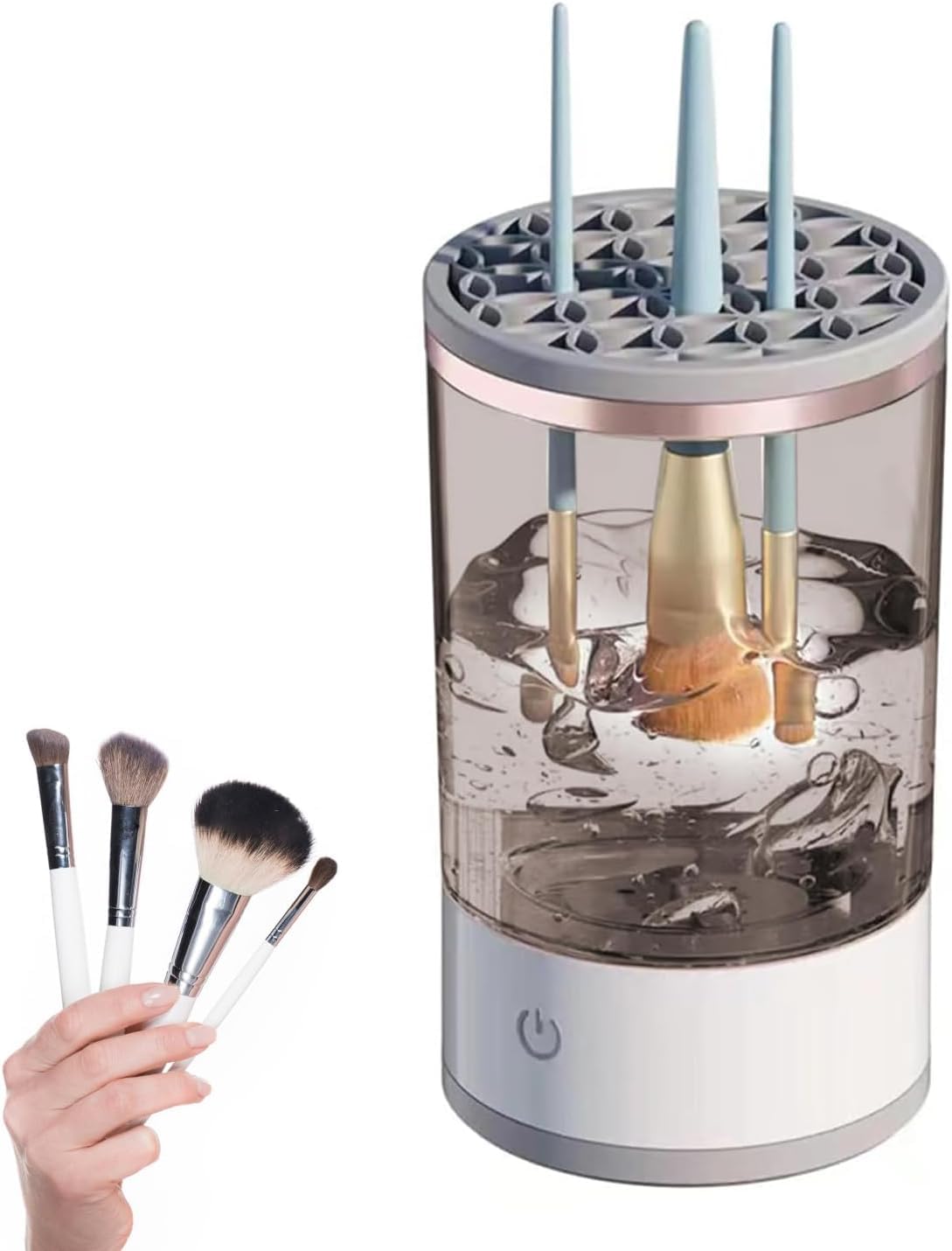 XQZMD Electric Makeup Brush Cleaning Machine, Automatic Cosmetic Brush Cleaner, Makeup Brush Cleaner for (A)