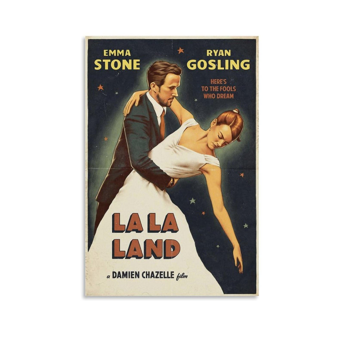 La La Land Movie Poster Music Posters for Room Aesthetic Canvas Wall Art Bedroom Decor12x18inch(30x45cm)