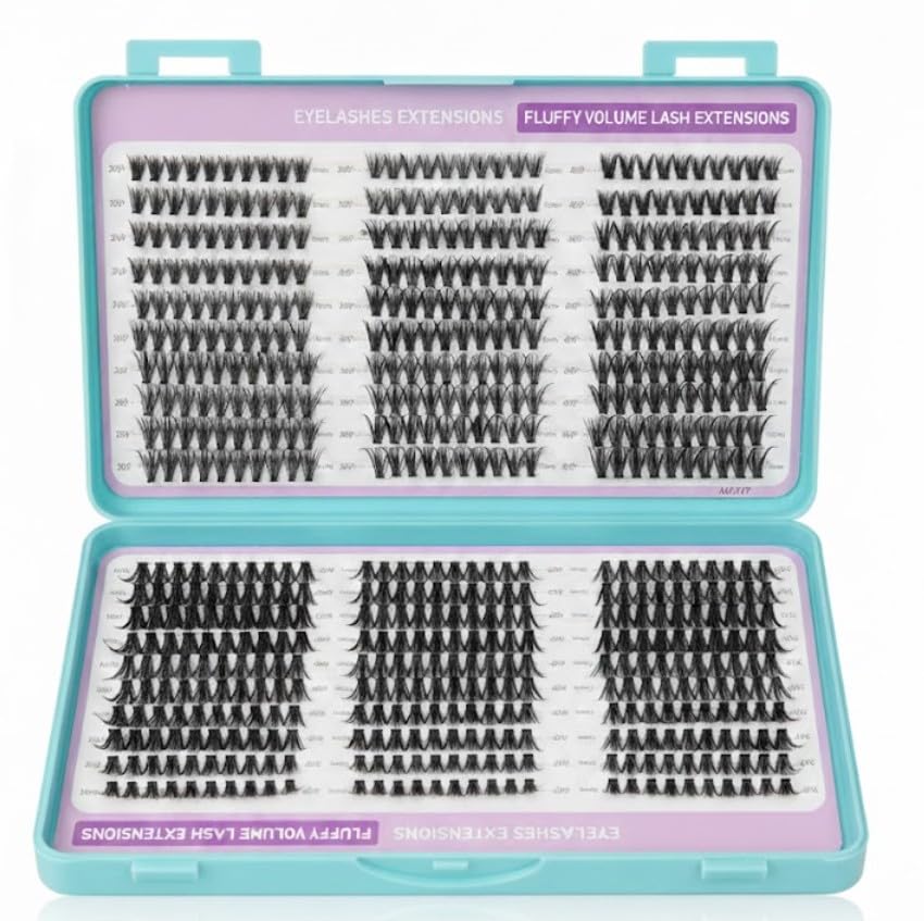 LAHES 660PCS - Extensions Individual Lash Volume 6D mink - FREE EYELASHES - Natural Eyelashes (40 MM TO 100 MM-MIX)-ONE BY ONE-MIX -6 shape